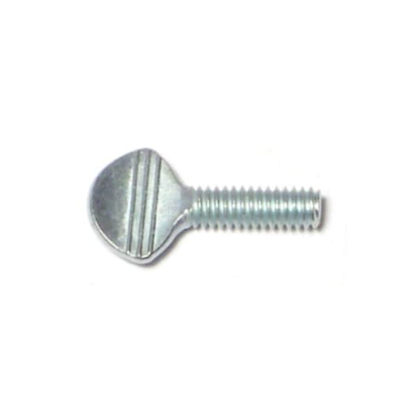 Midwest Fastener Thumb Screw, #8-32 Thread Size, Spade, Zinc Plated Steel, 1/2 in Lg, 16 PK 60502 - main
